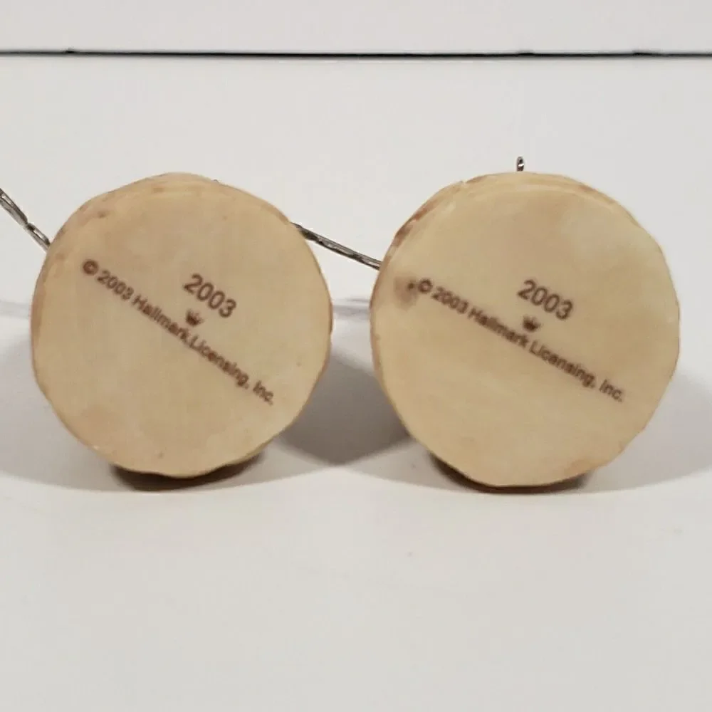 Hallmark Keepsake Christmas Ornament‎ Angels of Virtue Heart Moon 2003 set of 2